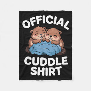 Cuddle Shirt Cute Beavers Snuggling Fleece Blanket