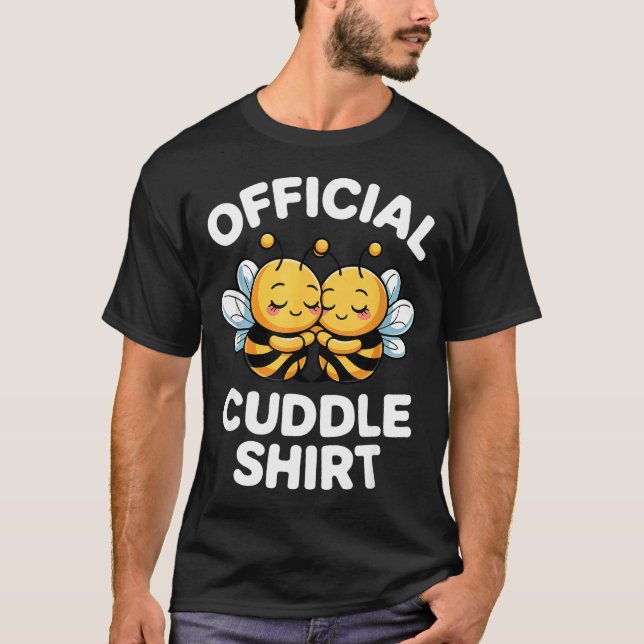 Cuddle Shirt Cute Bees Funny Cozy Couple  (Front)