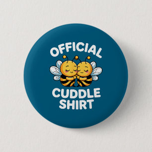 Cuddle Shirt Cute Bees Funny Cozy Couple  Button