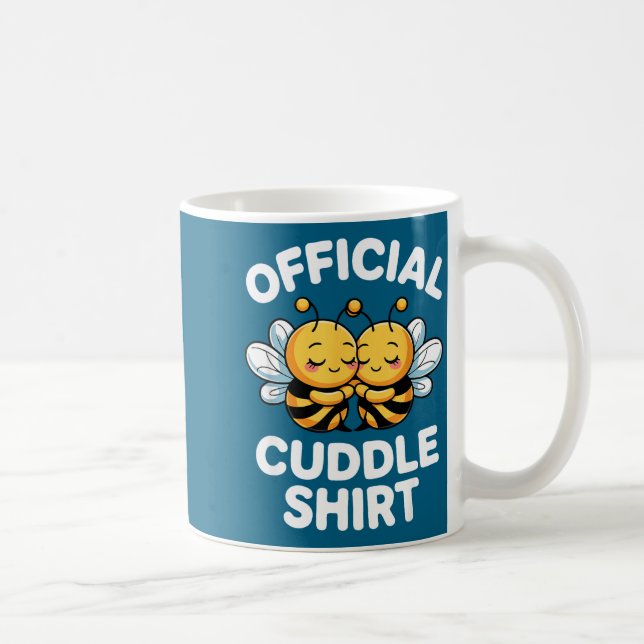 Cuddle Shirt Cute Bees Funny Cozy Couple  Coffee Mug (Right)
