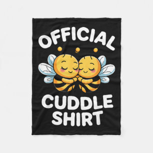 Cuddle Shirt Cute Bees Funny Cozy Couple Fleece Blanket