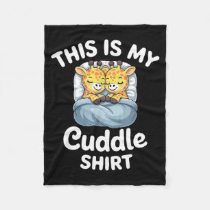 Cuddle Shirt Cute Giraffes Funny Cozy Fleece Blanket