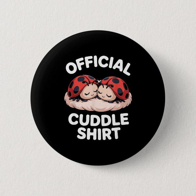 Cuddle Shirt Cute Ladybug Couple Cozy  Button (Front)