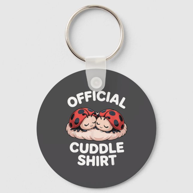 Cuddle Shirt Cute Ladybug Couple Cozy  Keychain (Front)