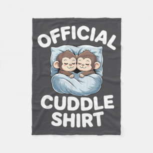 Cuddle Shirt Cute Sleepy Monkey Couple Fleece Blanket