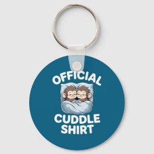 Cuddle Shirt Cute Sleepy Monkey Couple Keychain