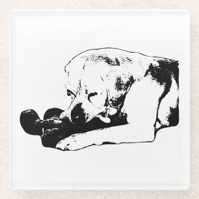 Cuddle the Favorite Glass Coaster (Front)