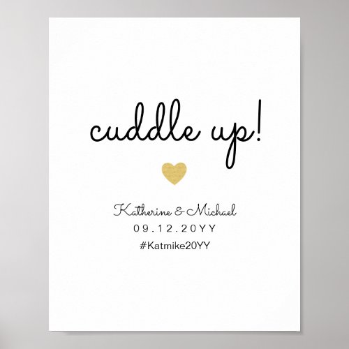 Cuddle Up Wedding Blanket or Shawl Favor Sign