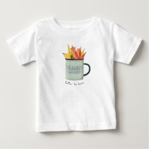 Cuddle Weather Watercolor Fall Leaves Autumn Baby T-Shirt