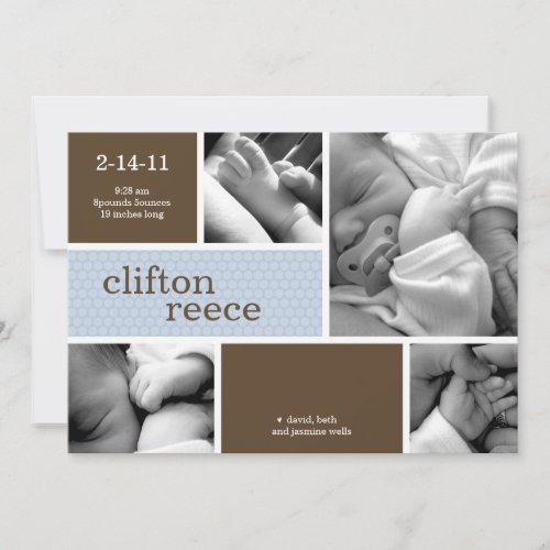 Cuddlebug Birth Announcement (Pink or Blue)