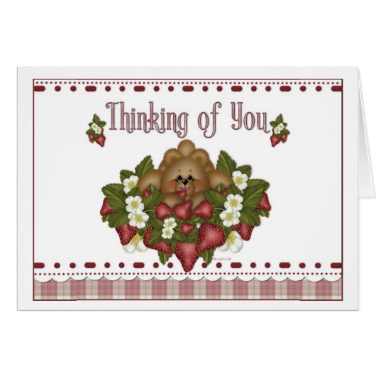 CuddleCreek® Strawbeary Card (Front Horizontal)