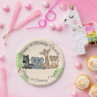 Cuddles 1st Birthday Party Paper Plates