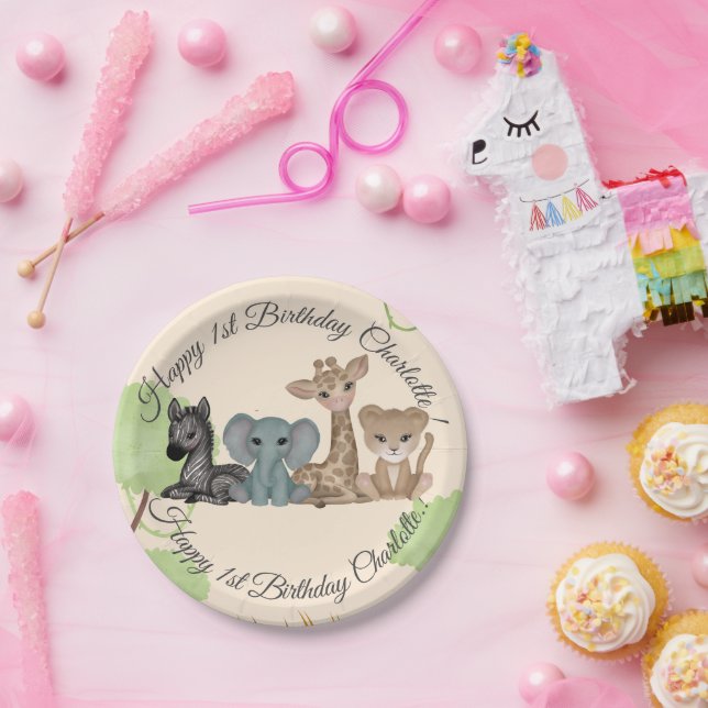 Cuddles 1st Birthday Party Paper Plates (Party)