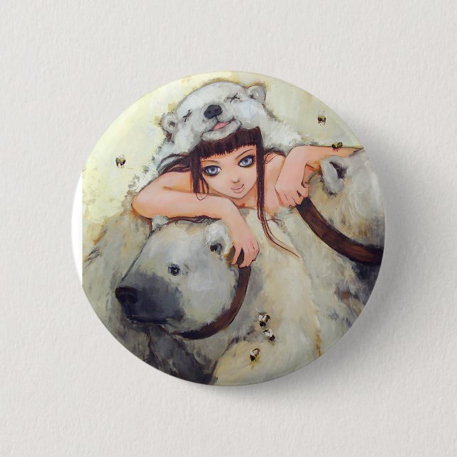 Cuddles of a Power Monger Button (Front)