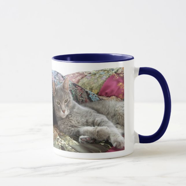 Cuddles on Pillow Mug (Right)
