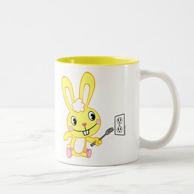 Cuddles With Fork Two-Tone Coffee Mug (Right)