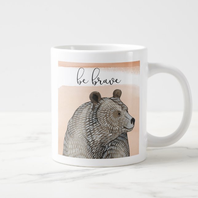 Cuddlies Bear | Be Brave Giant Coffee Mug (Right)