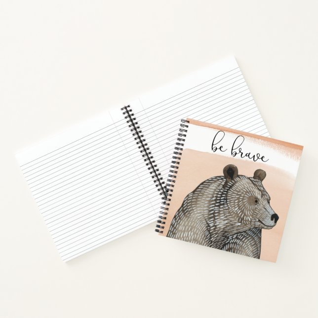 Cuddlies Bear | Be Brave Notebook (Inside)