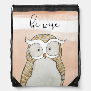 Cuddlies Owl Be Wise Drawstring Bag