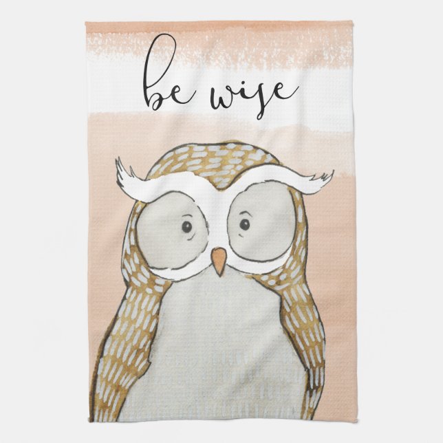 Cuddlies Owl | Be Wise Kitchen Towel (Vertical)