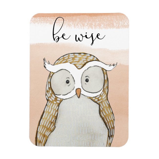 Cuddlies Owl | Be Wise Magnet (Vertical)