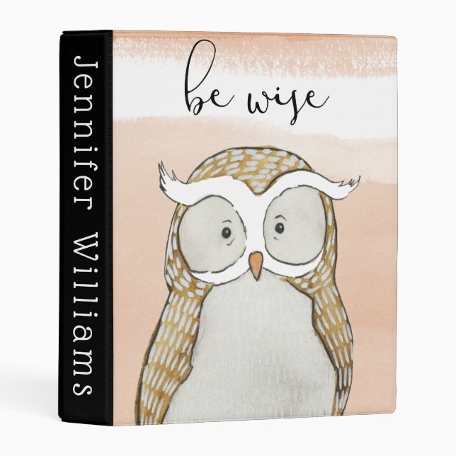 Cuddlies Owl | Be Wise Mini Binder (Front/Spine)