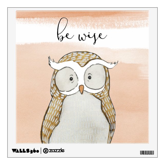 Cuddlies Owl | Be Wise Wall Decal (Front)