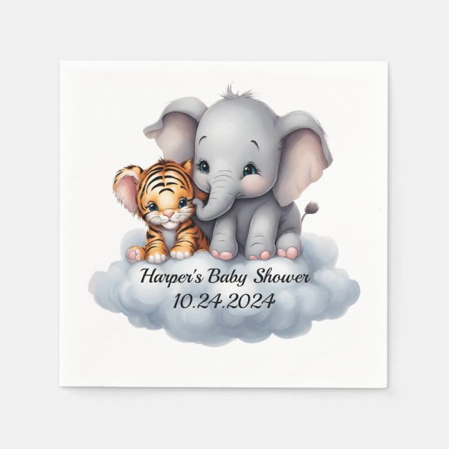 Cuddling Clouds Napkins (Front)