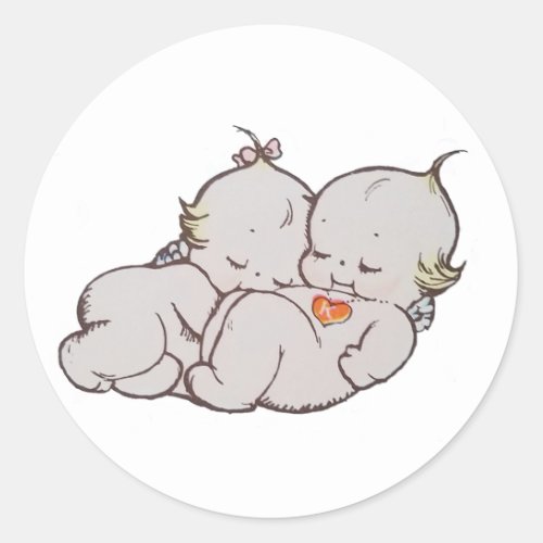 Cuddling Kewpies Stickers