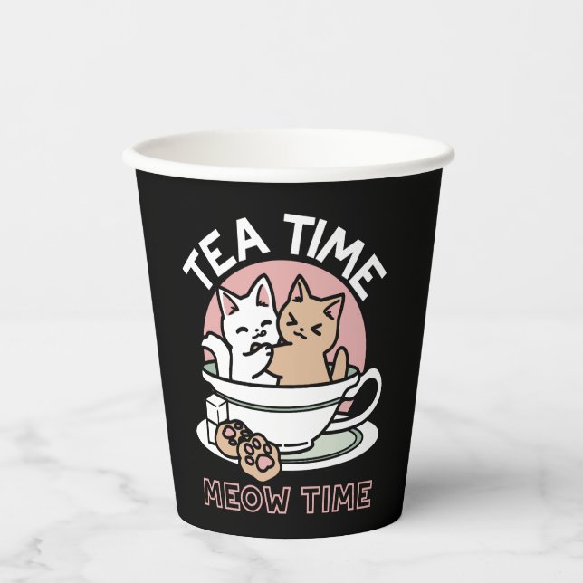 Cuddling Kitties in a Cup - Adorable Tea Time (Front)