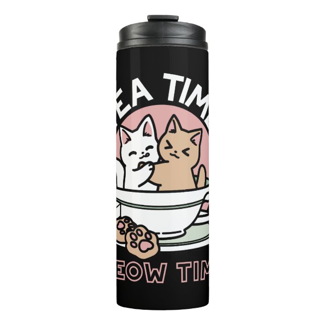 Cuddling Kitties in a Cup - Adorable Tea Time (Front)