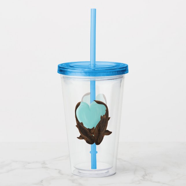 Cuddling Nurse Sharks Acrylic Tumbler (Front)