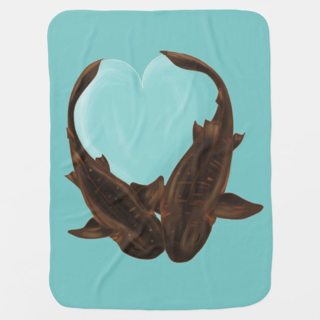 Cuddling Nurse Sharks Baby Blanket (Front)