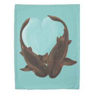 Cuddling Nurse Sharks Duvet Cover