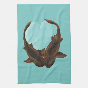 Cuddling Nurse Sharks Kitchen Towel
