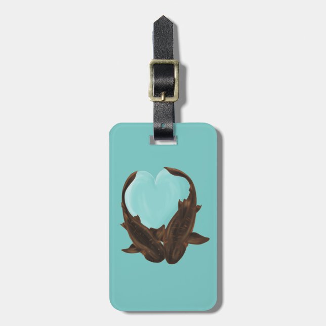Cuddling Nurse Sharks Luggage Tag (Front Vertical)
