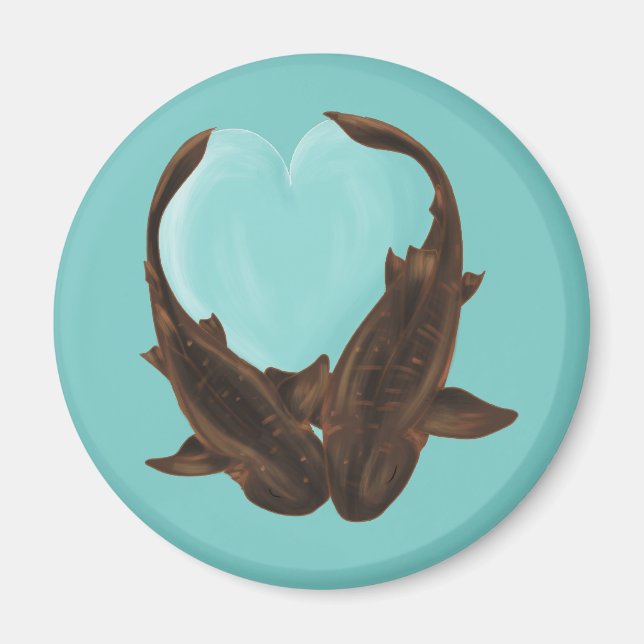 Cuddling Nurse Sharks Magnet (Front)