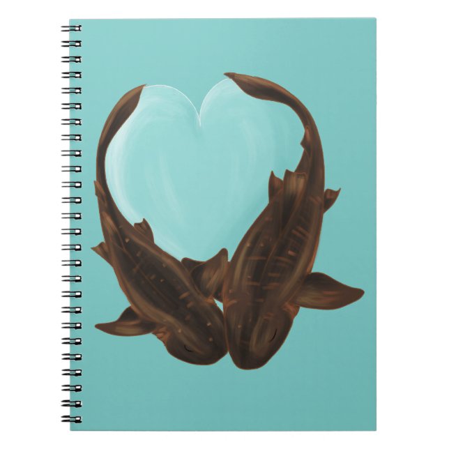 Cuddling Nurse Sharks Notebook (Front)