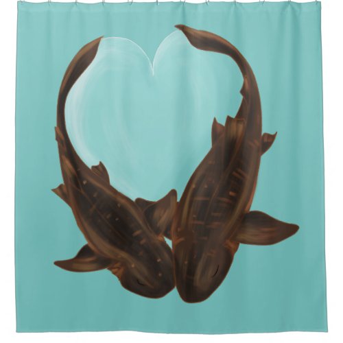 Cuddling Nurse Sharks Shower Curtain
