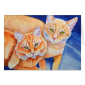 Cuddling Orange Tabby Cats (Front Horizontal)