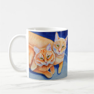 Cuddling Orange Tabby Cats Coffee Mug
