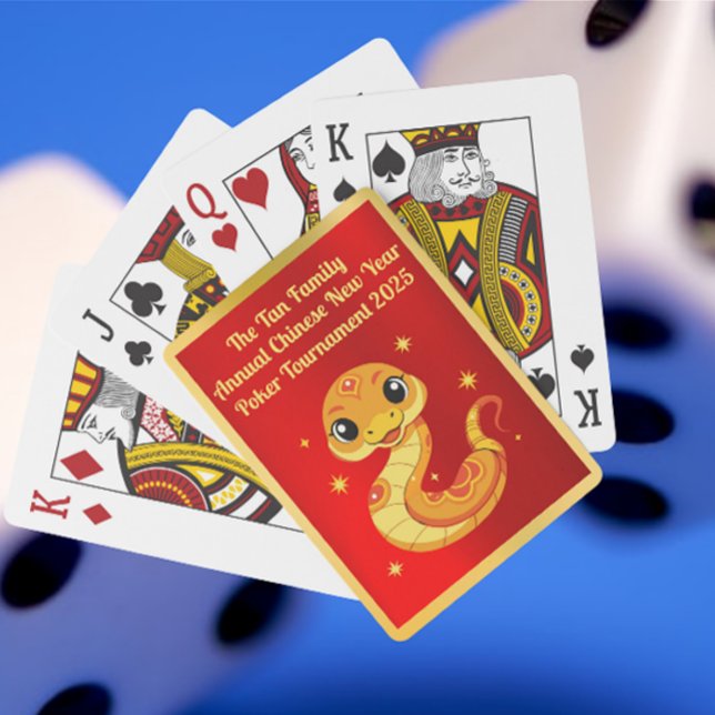 Cuddly Baby Snake Chinese New Year Poker Cards (Creator Uploaded)