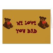 Cuddly Bear Dad Card (Front Horizontal)