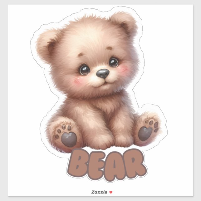 Cuddly Bear - Nursery  Sticker (Sheet)