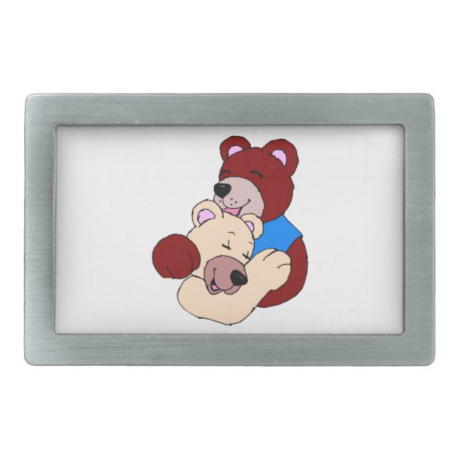 Cuddly Bears Rectangular Belt Buckle (Front)