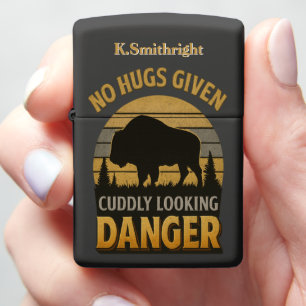 Cuddly Bison Zero Hugs Zippo Lighter