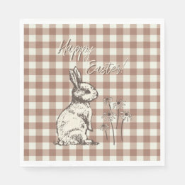 Cuddly Bunny Rabbits Bonanza - Happy Easter. Napkins
