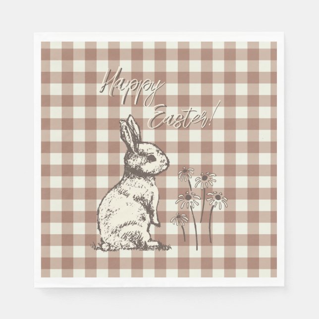 Cuddly Bunny Rabbits Bonanza - Happy Easter. Napkins (Front)