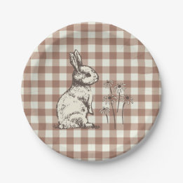 Cuddly Bunny Rabbits Bonanza - Happy Easter. Paper Plates