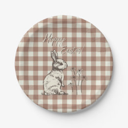 Cuddly Bunny Rabbits Bonanza - Happy Easter. Paper Plates